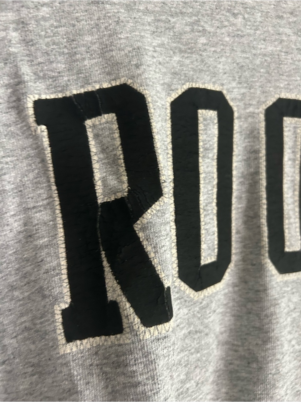 Vintage Y2K Roots Sporting Goods Hockey Jersey Long Sleeve Shirt Grey Black - Picture 8 of 16
